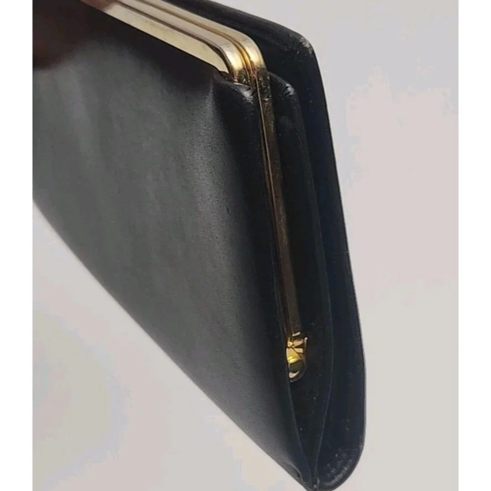 Givenchy Wallet Clutch Black Leather Card Organizer Coin Pocket 7.5